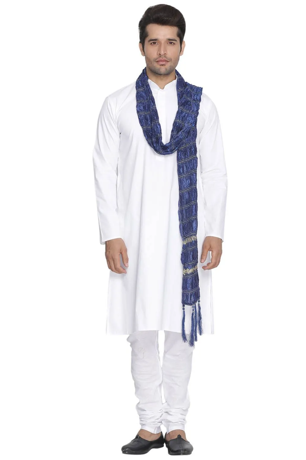 Jashvi Men's Blue Viscose Dupatta