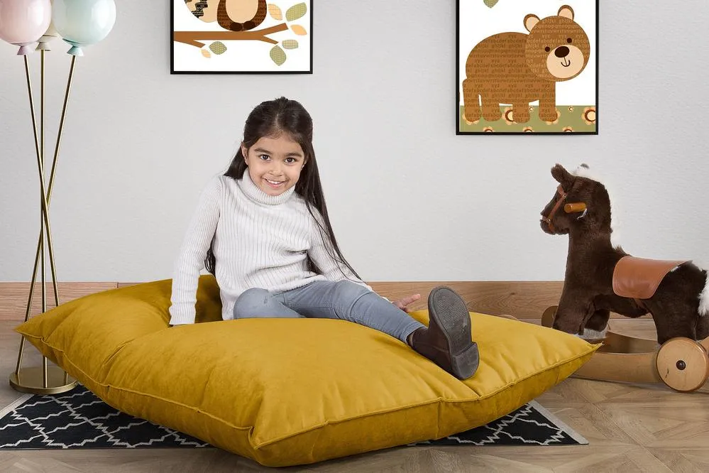 Junior Children's Beanbag 2-14 yr - Velvet Mustard