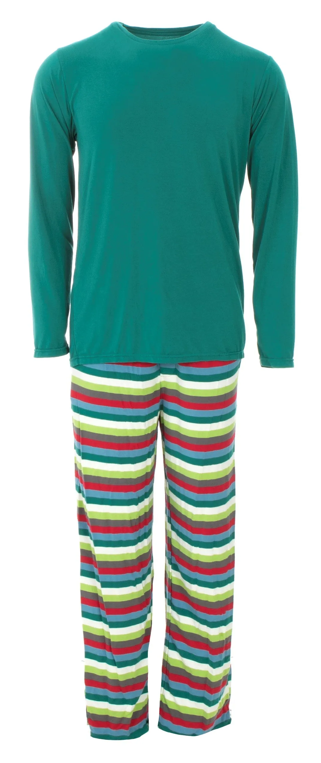 KicKee Pants 2020 Multi Stripe Men's L/S Pajama Set