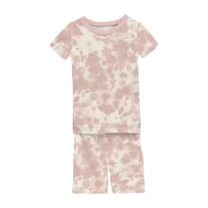 KicKee Pants Baby Rose Tie Dye S/S Pajama Set with Shorts