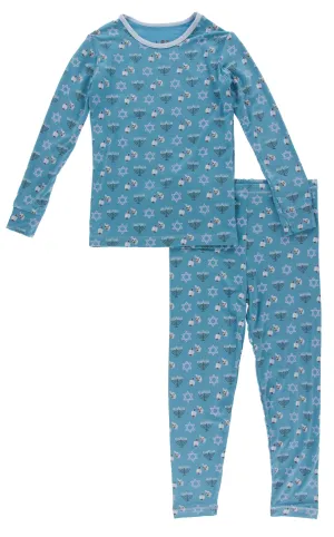 KicKee Pants Blue Moon Hanukkah L/S Pajama Set