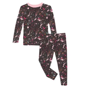 KicKee Pants Calypso Splatter Paint Print L/S Pajama Set