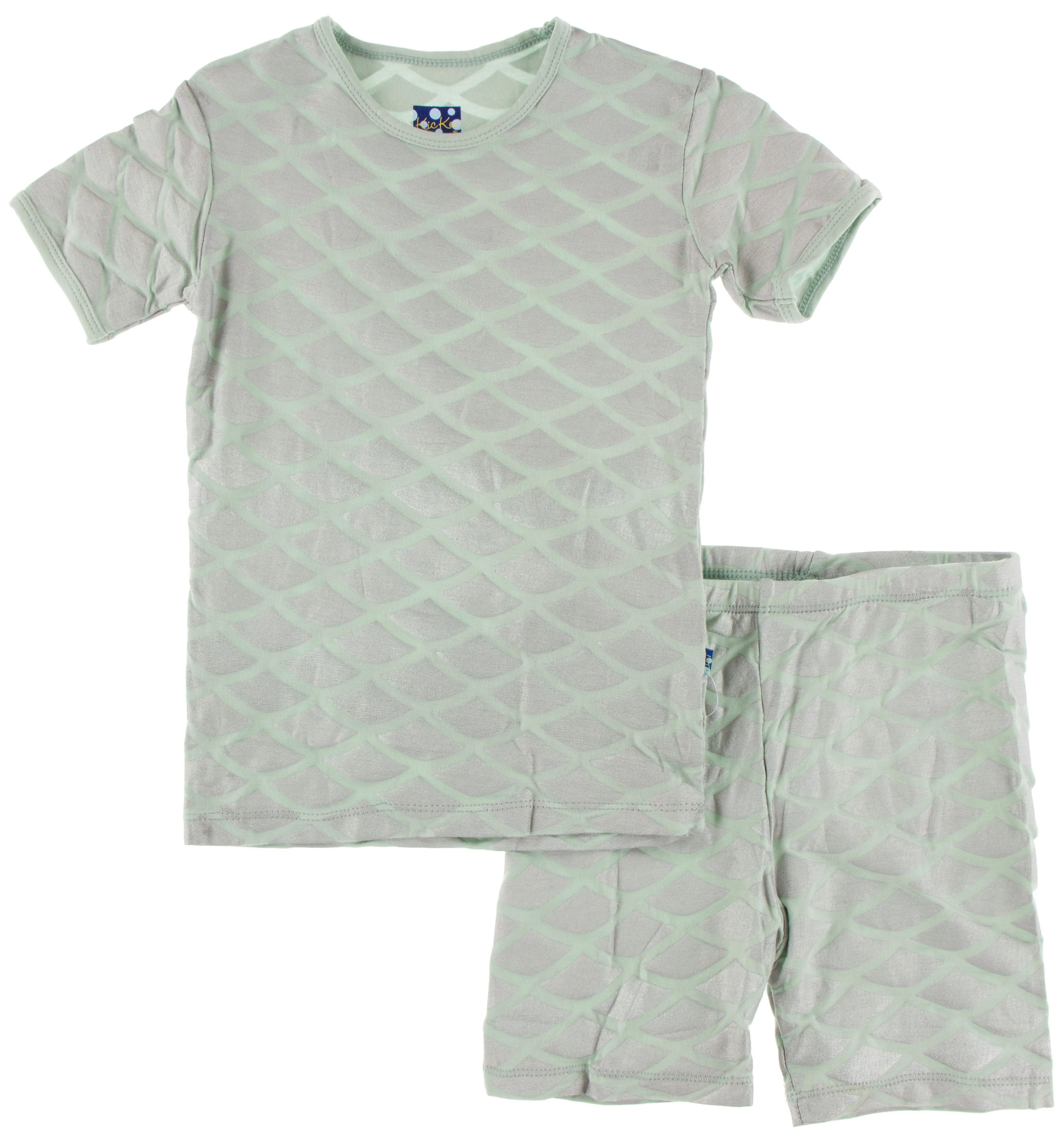 KicKee Pants Iridescent Mermaid Scales S/S Pajama Set with Shorts