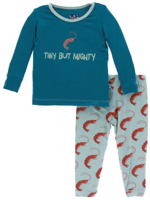 KicKee Pants Jade Shrimp L/S Pajama Set