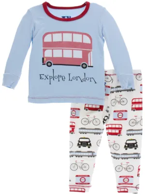 KicKee Pants London Transport Long Sleeve Pajama Set