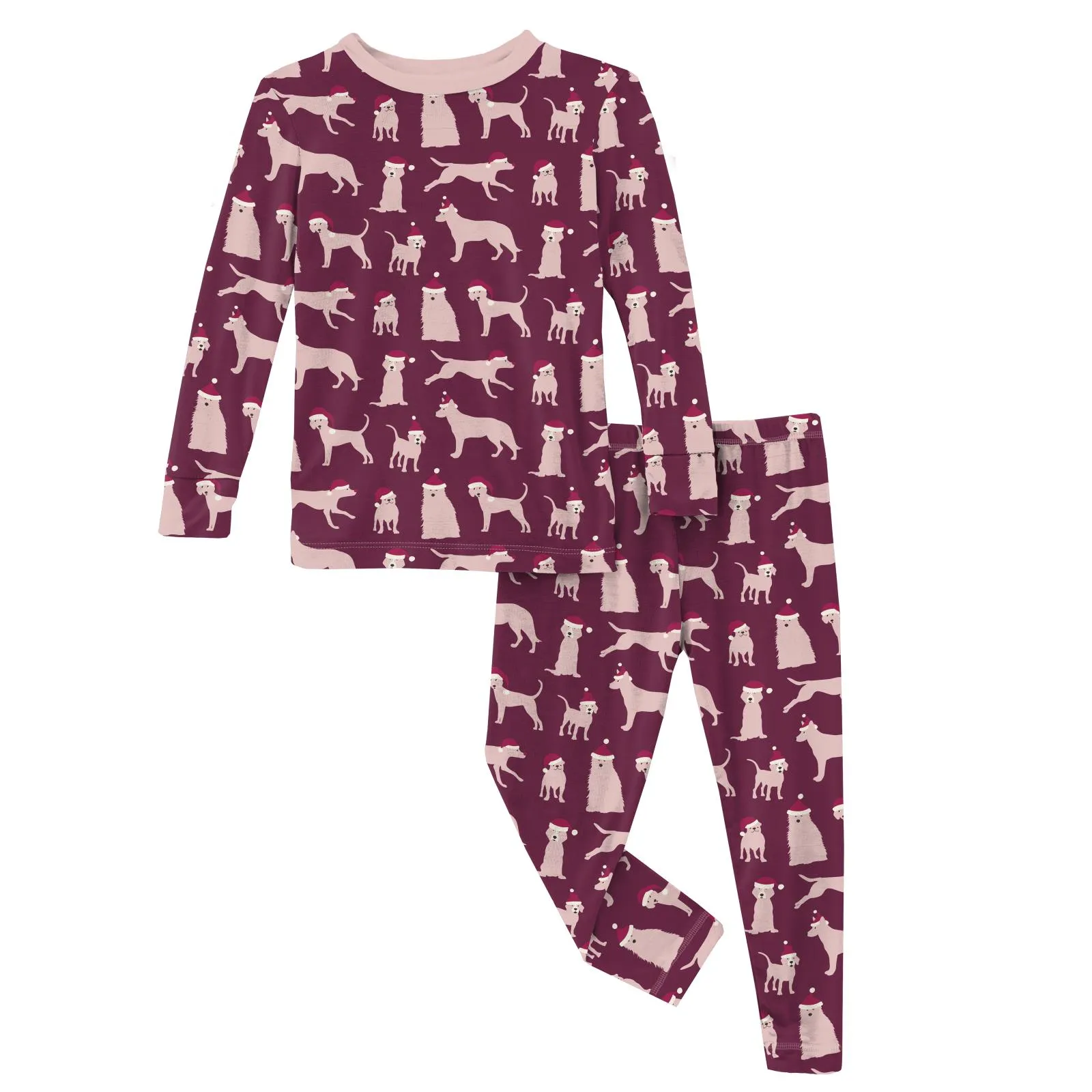 KicKee Pants Melody Santa Dogs L/S Pajama Set