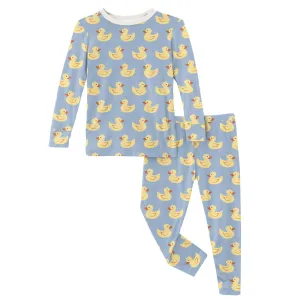 KicKee Pants Pond Rubber Ducks L/S Pajama Set