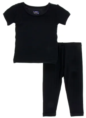 KicKee Pants Solid Midnight S/S Pajama Set with Pants