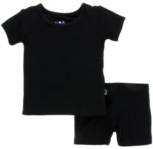 KicKee Pants Solid Midnight S/S Pajama Set with Shorts