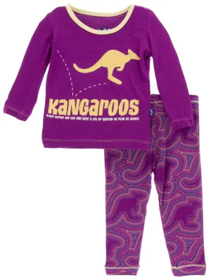 KicKee Pants Starfish Kangaroo Long Sleeve 2pc Pajama Set