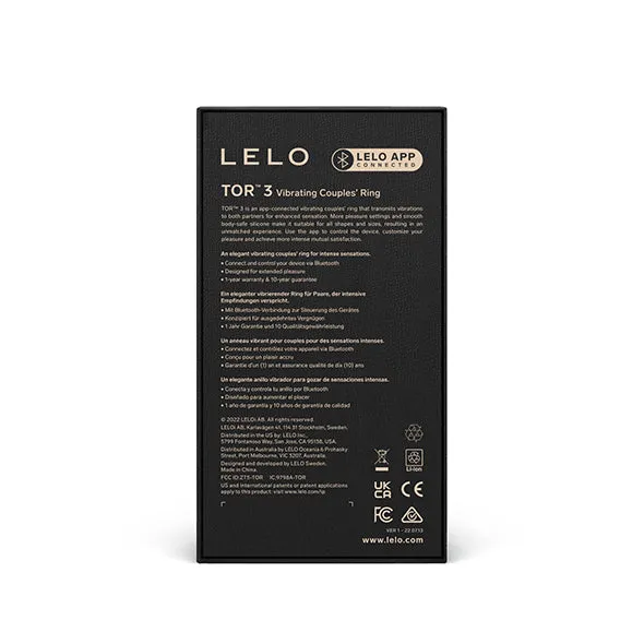 Lelo Tor 3 Vibrating Couples’ Ring Base Blue