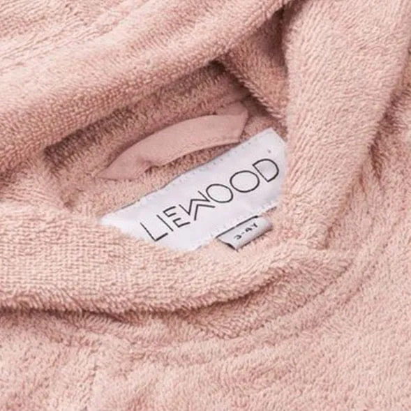 Liewood Ilja Bathrobe Poncho Mini Rabbit Rose