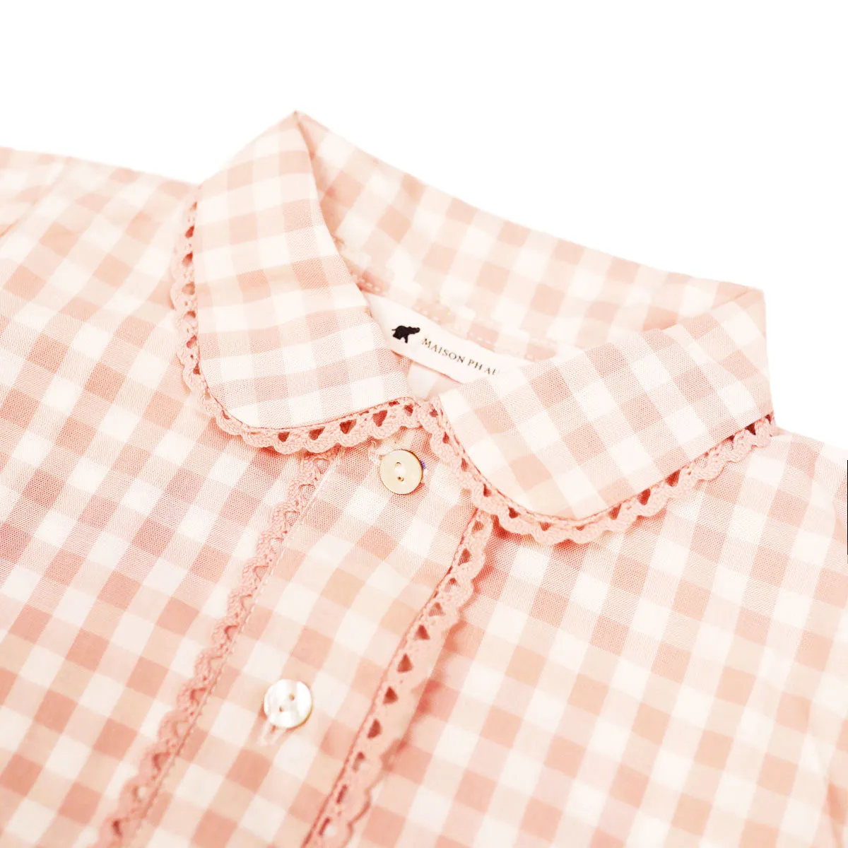 Light Pink Gingham Isidore Pajamas