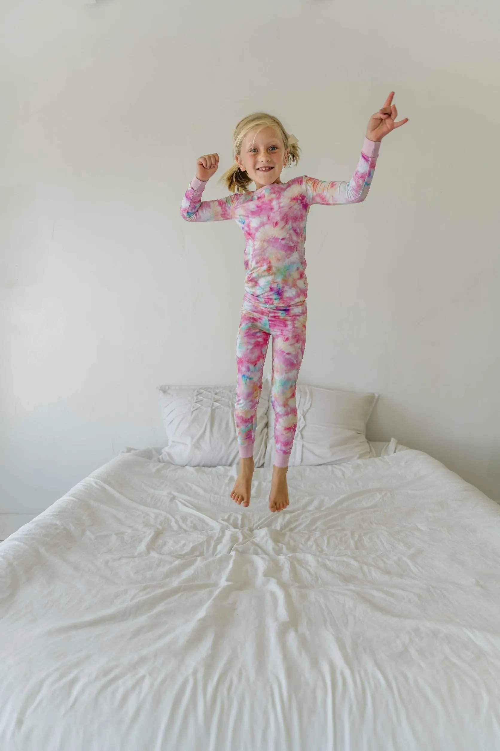 Little Sleepies Cotton Candy Tie Dye L/S 2pc Pajama Set