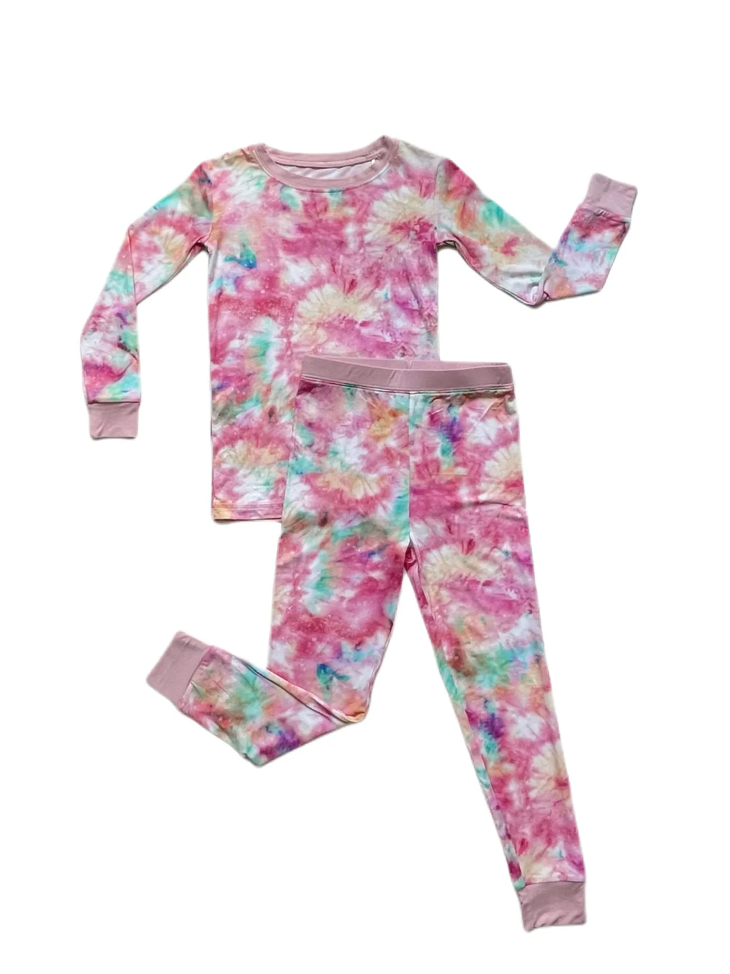 Little Sleepies Cotton Candy Tie Dye L/S 2pc Pajama Set