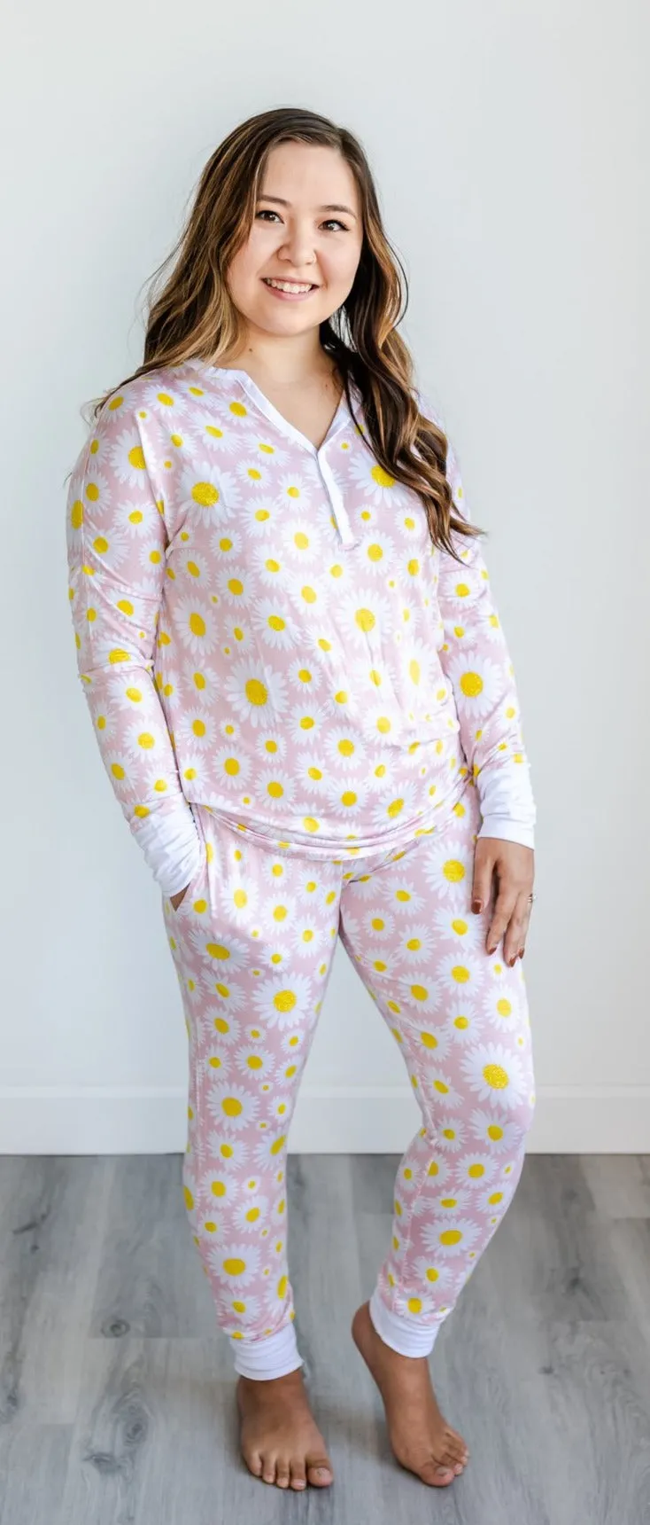 Little Sleepies Daisies Women's Two-Piece Bamboo Pajama Set