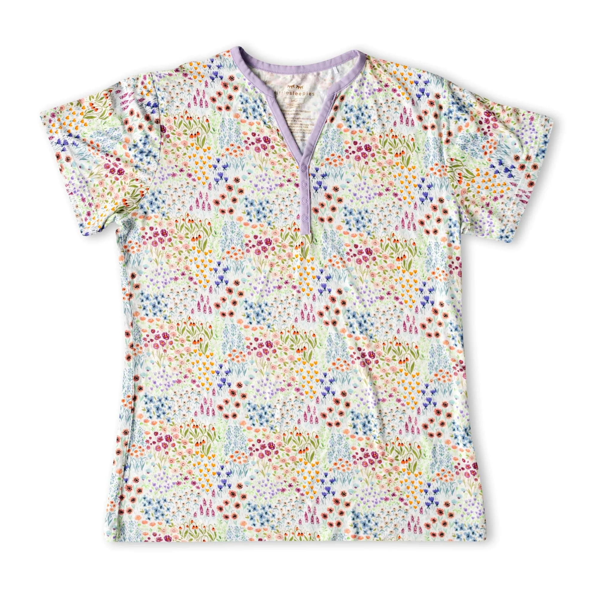 Little Sleepies Flower Fields Women's 2pc Bamboo S/S Pajama Set