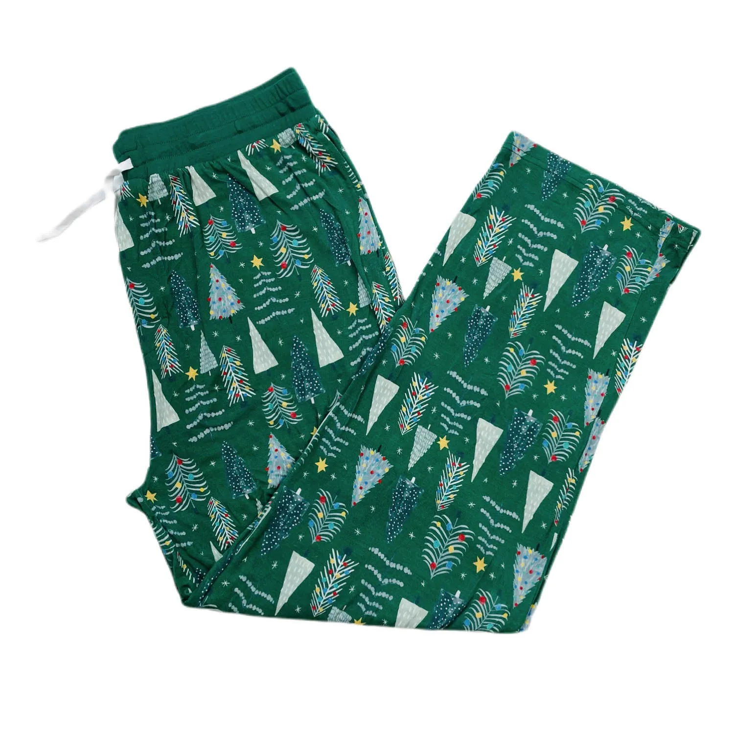 Little Sleepies Green Twinkling Trees Men's 2pc Pajama Set