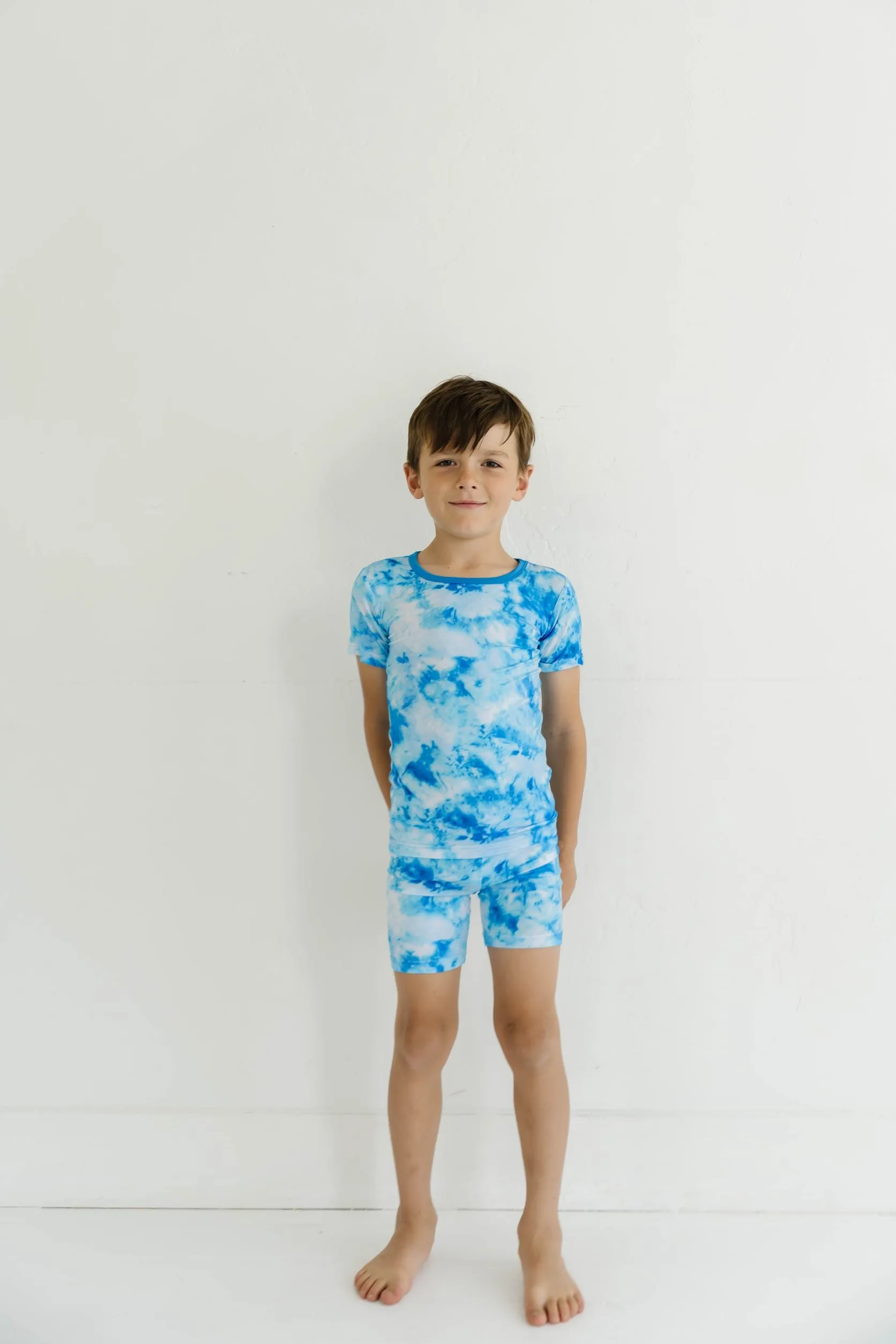 Little Sleepies Milky Way Tie Dye S/S 2pc Pajama Set w/Shorts