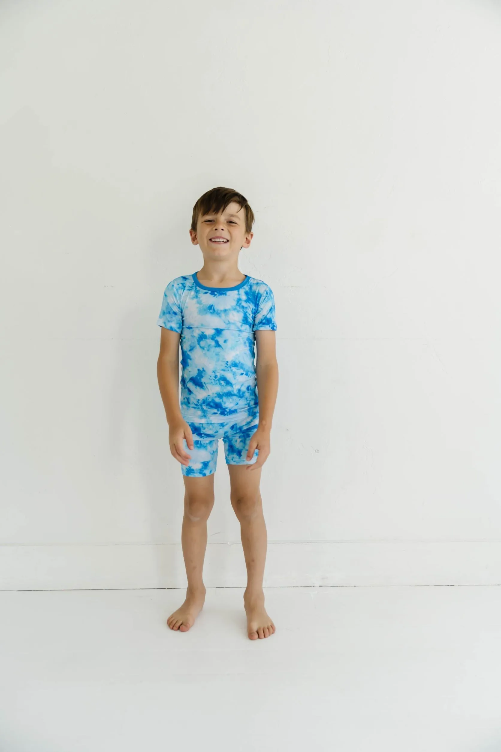 Little Sleepies Milky Way Tie Dye S/S 2pc Pajama Set w/Shorts