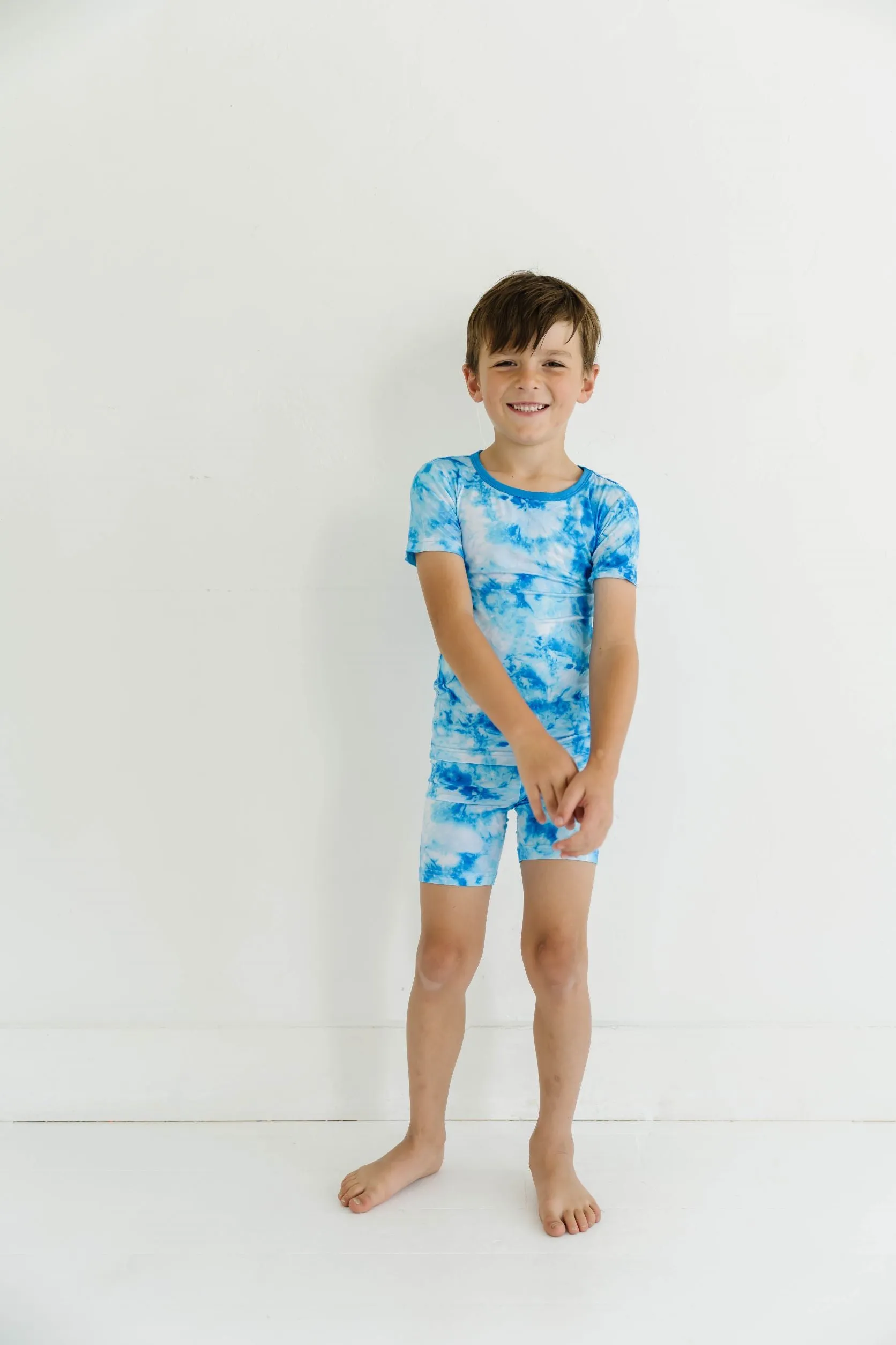 Little Sleepies Milky Way Tie Dye S/S 2pc Pajama Set w/Shorts