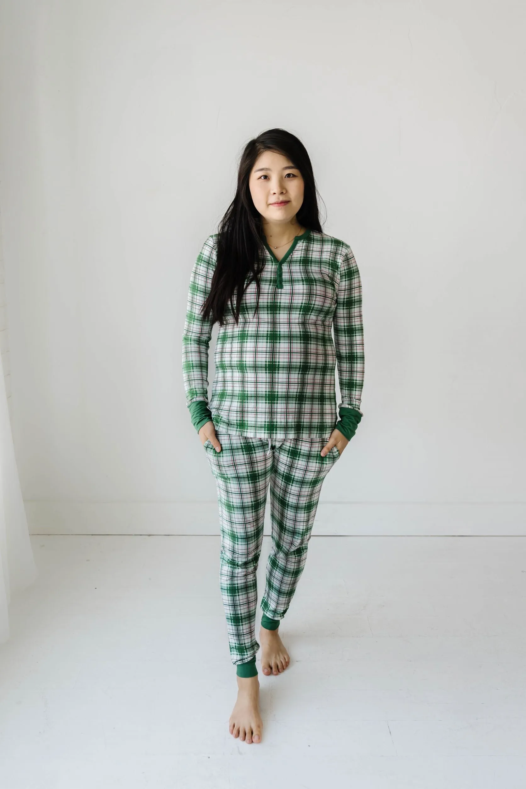 Little Sleepies Noel Plaid Women's Bamboo 2pc Pajama Set