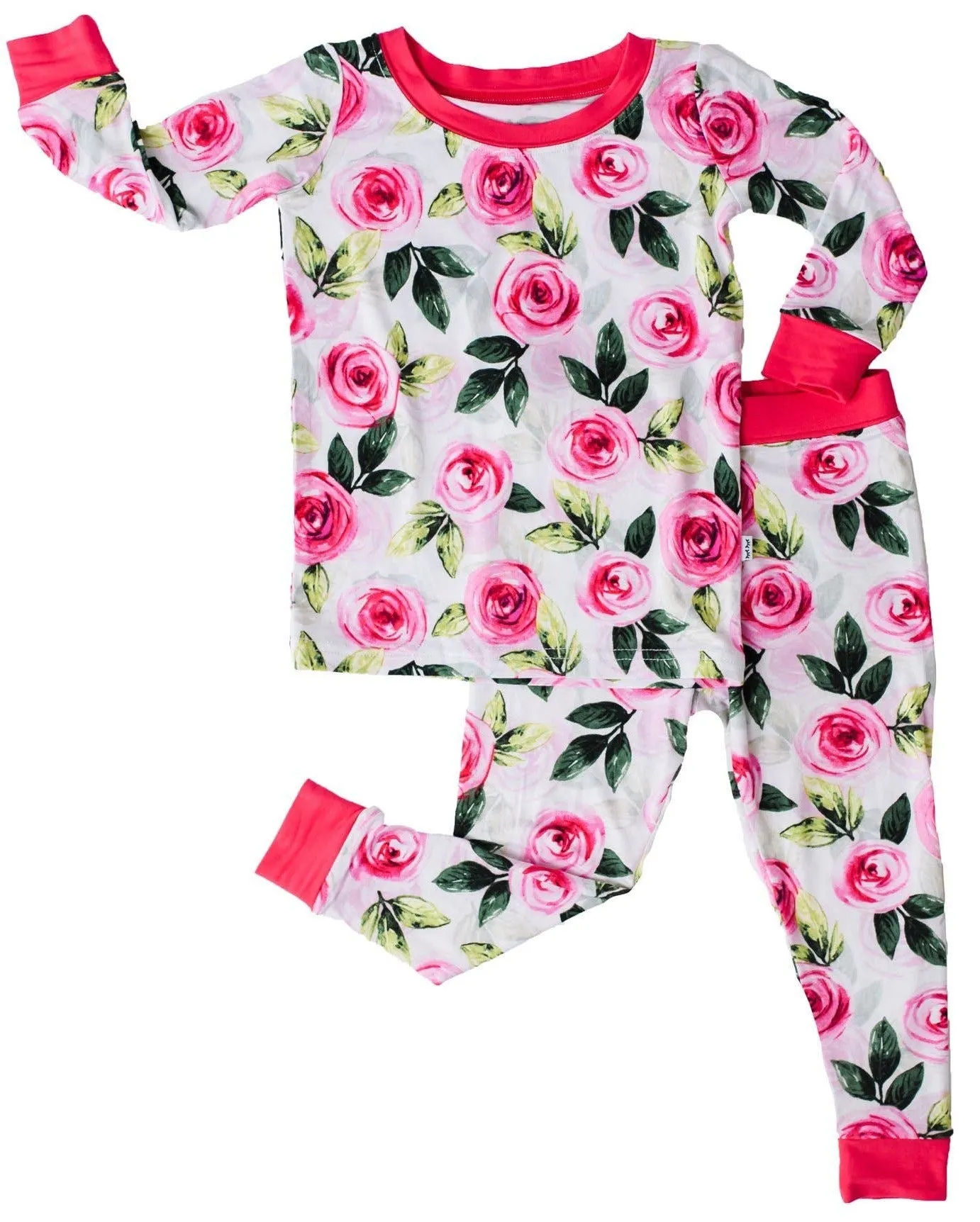 Little Sleepies Roses Bamboo 2pc Pajama Set