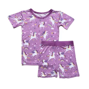 Little Sleepies Sienna's Unicorns S/S 2pc Pajama Set w/Shorts