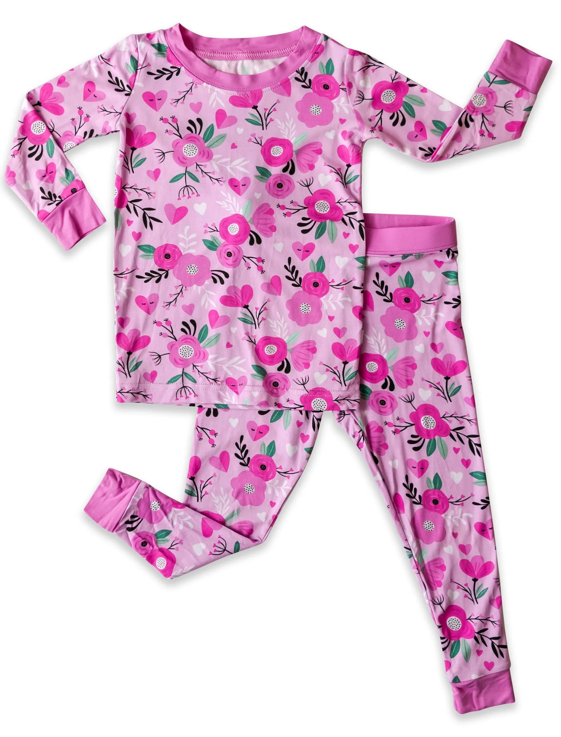 Little Sleepies Sweetheart Floral Bamboo 2pc Pajama Set