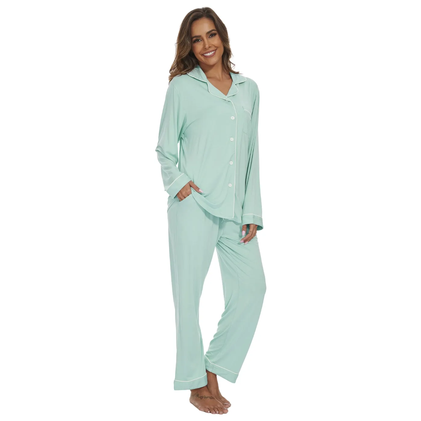 Long Sleeve Bamboo Viscose Pajama Set