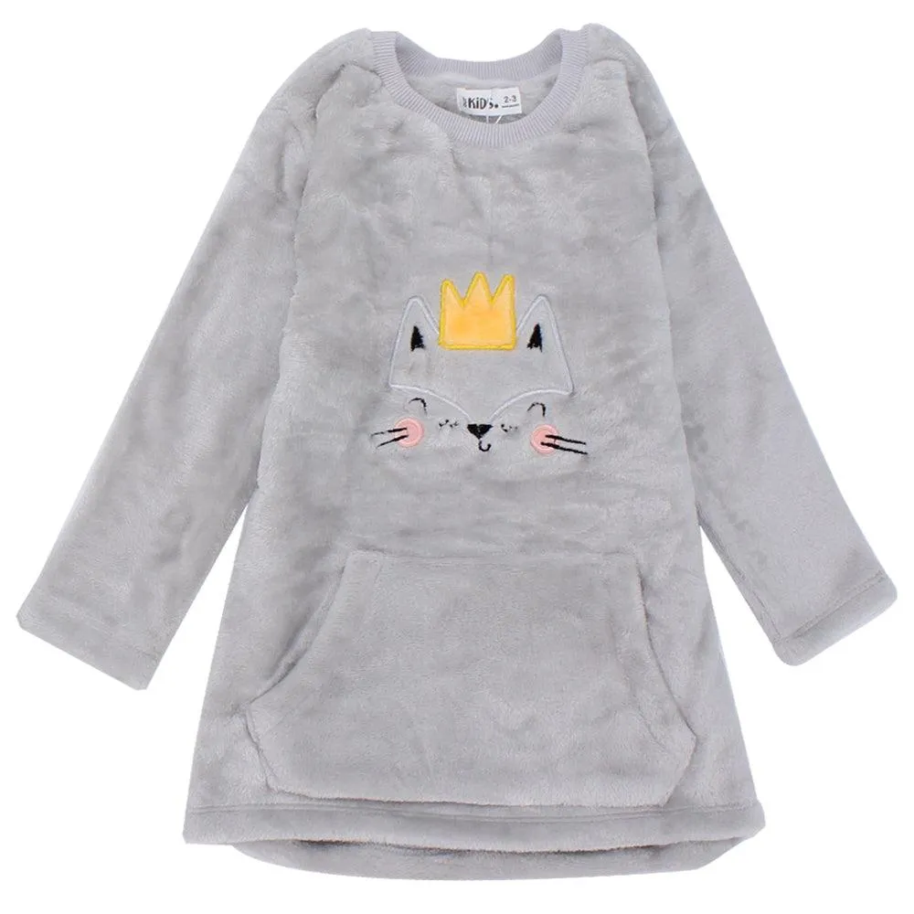 Long-Sleeved Kitten Princess Velvet Pajama