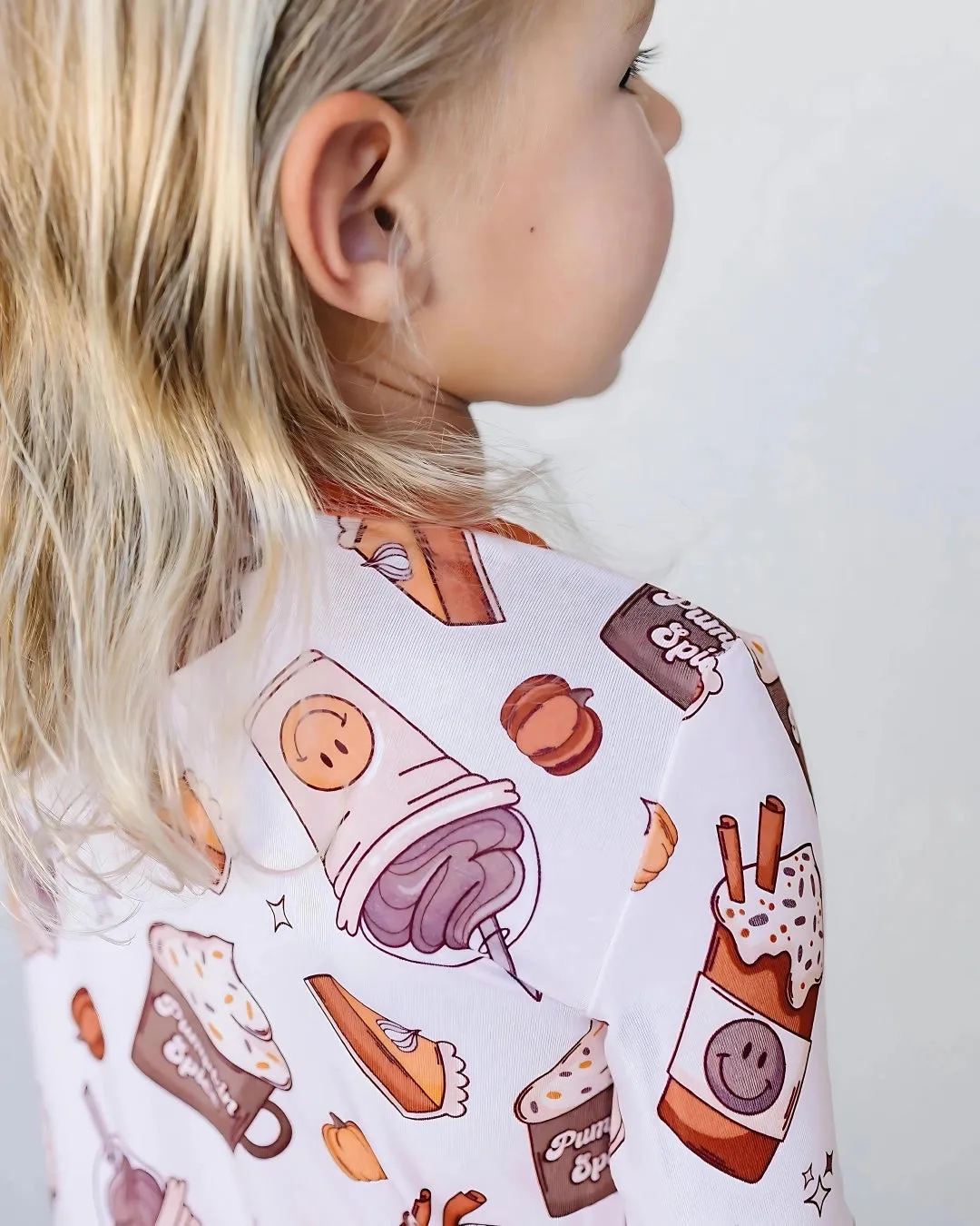 Lucky Panda Kids Long Sleeve Two Piece Set - Pumpkin Spice