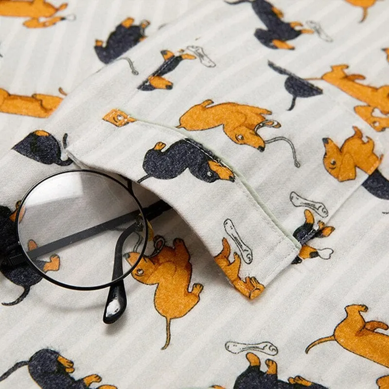 Matching Couples Dachshund Pajamas