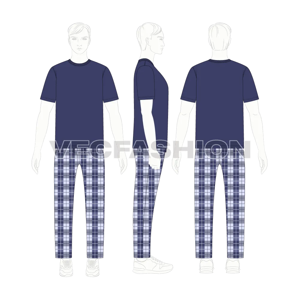 Men Night Suit Pajama Set