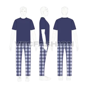 Men Night Suit Pajama Set