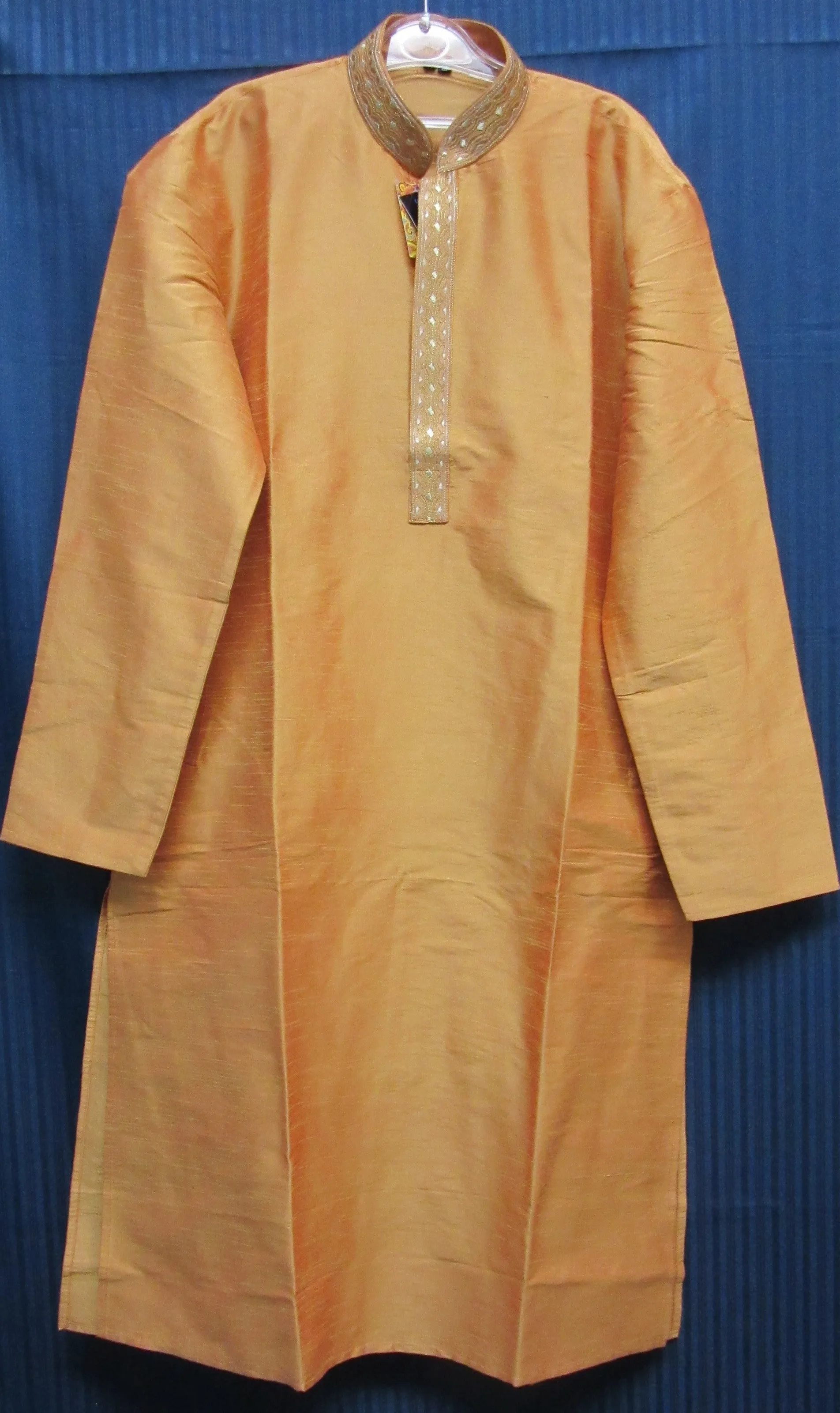 Men's 7982 Golden Orange Kurta Pajama Shieno Sarees