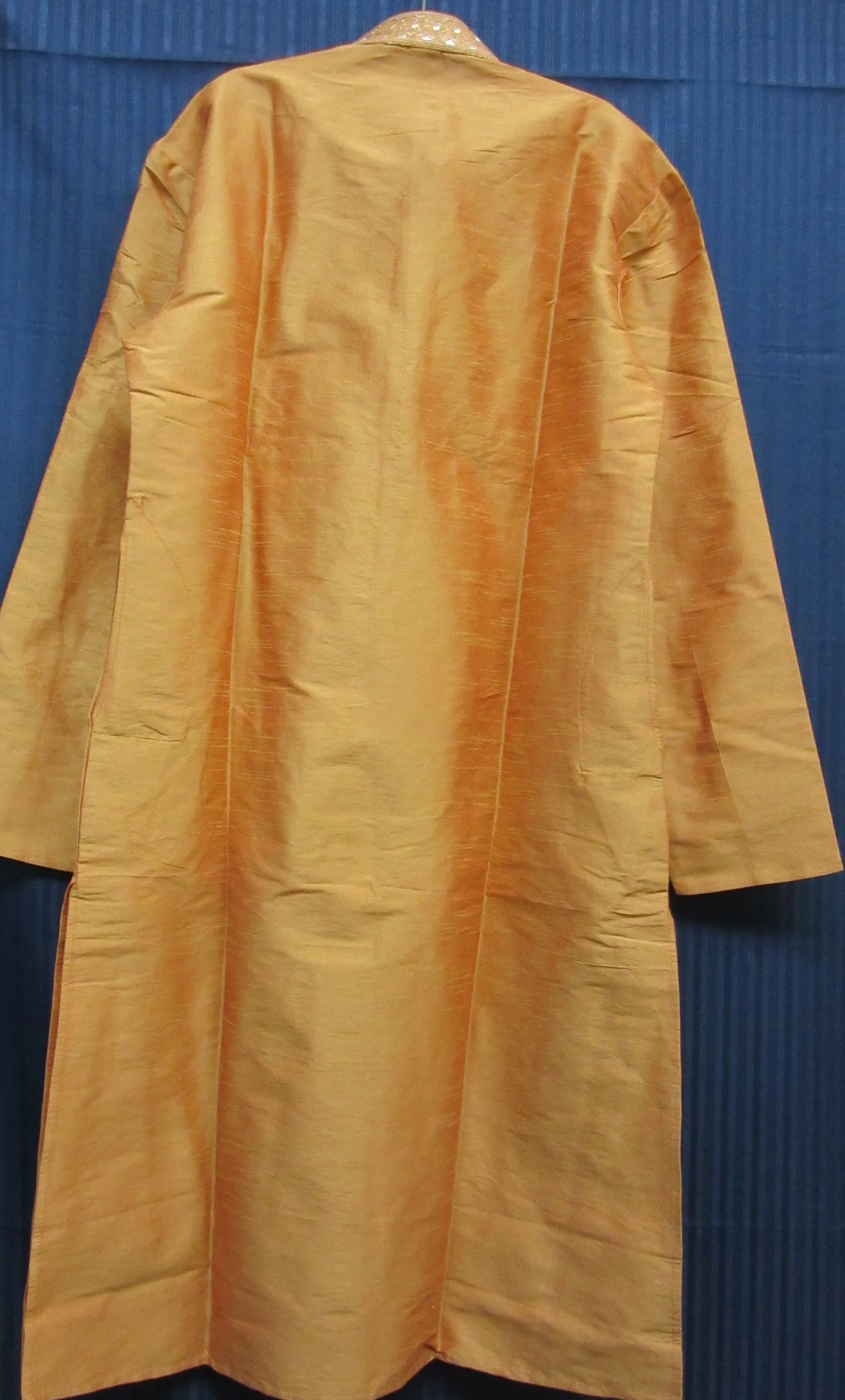 Men's 7982 Golden Orange Kurta Pajama Shieno Sarees