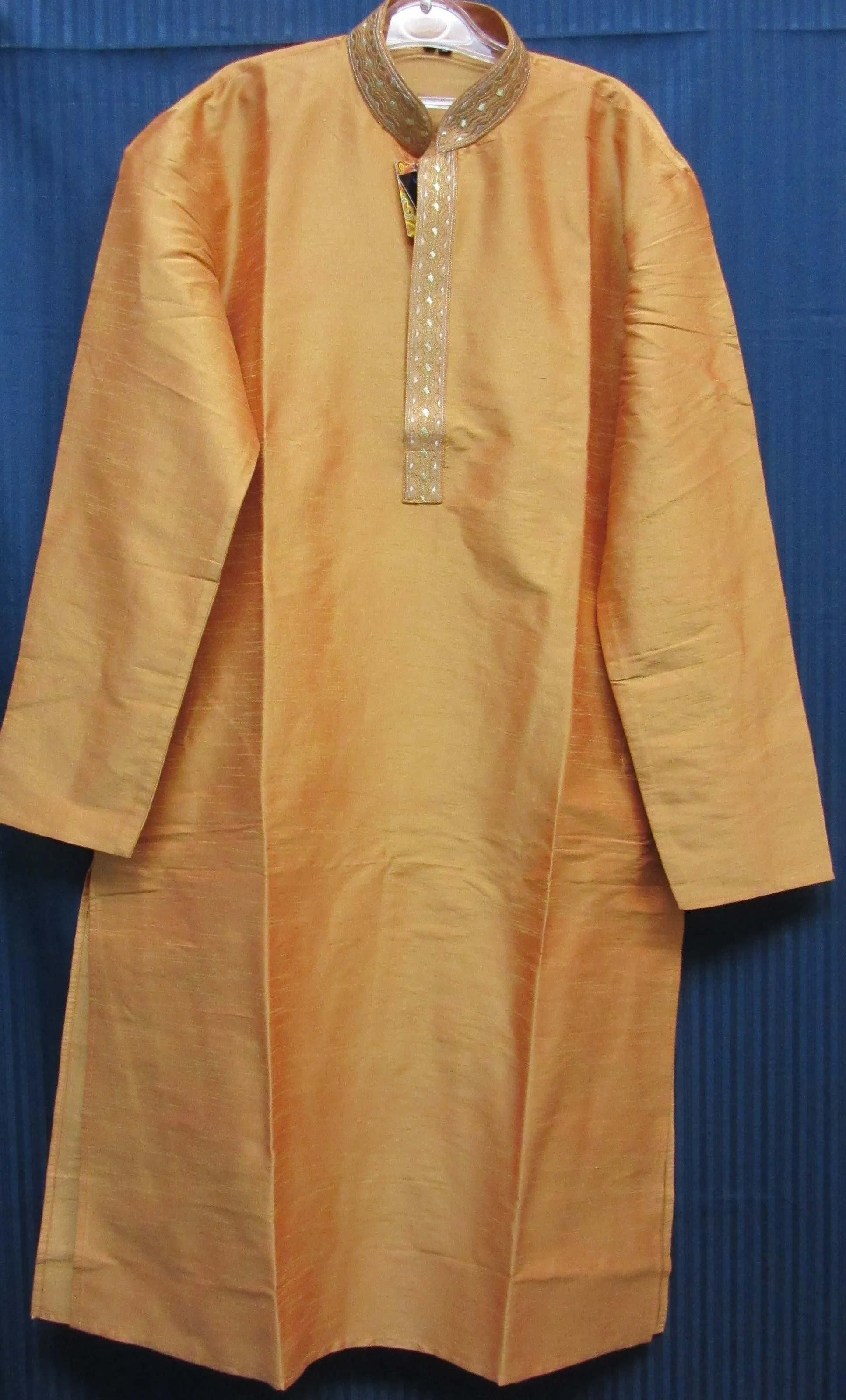 Men's 7982 Golden Orange Kurta Pajama Shieno Sarees