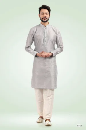 Men's Grey Kurta Pajama