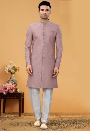 Men's Maroon Indo-Western Collection - Dwija Fashion