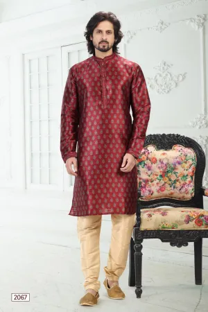 Men's Red Kurta Pajama