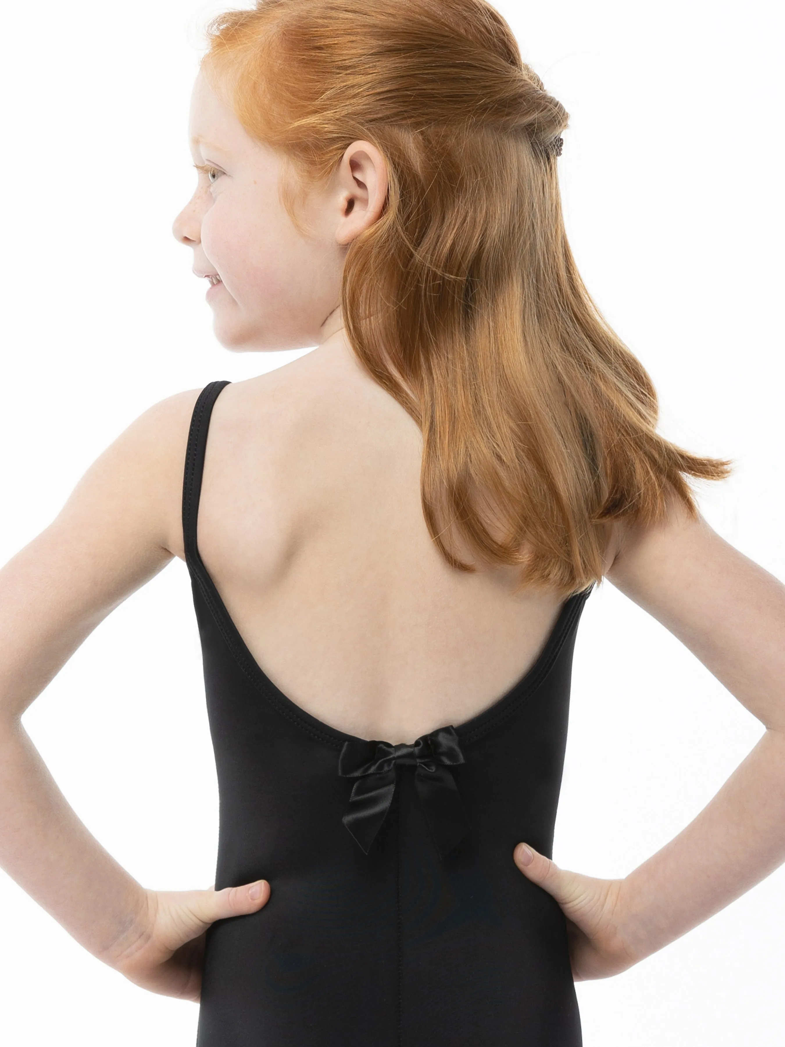 Mesh Overlay Child Size Camisole Leotard