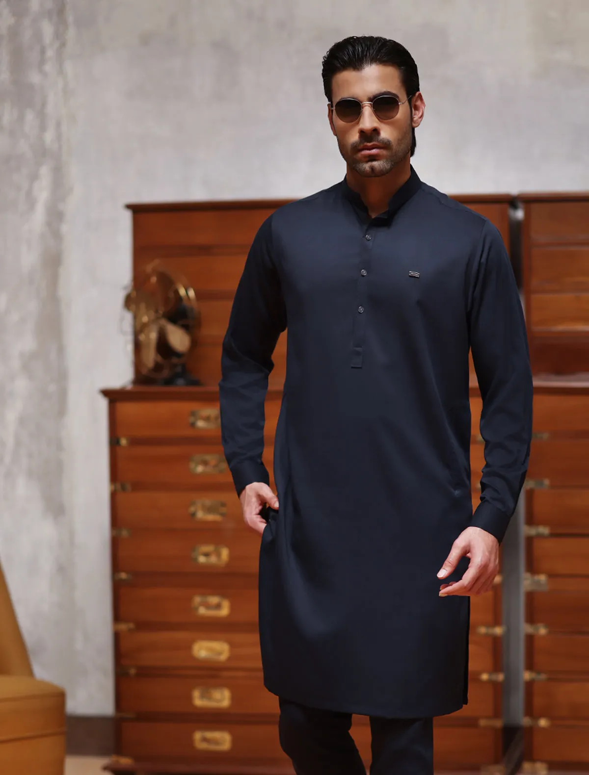 NAVY DESIGNER KURTA PAJAMA