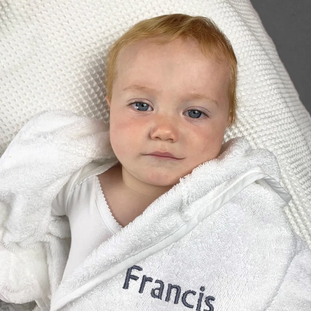 Personalised Bathrobe, Grey - 1-2 Years