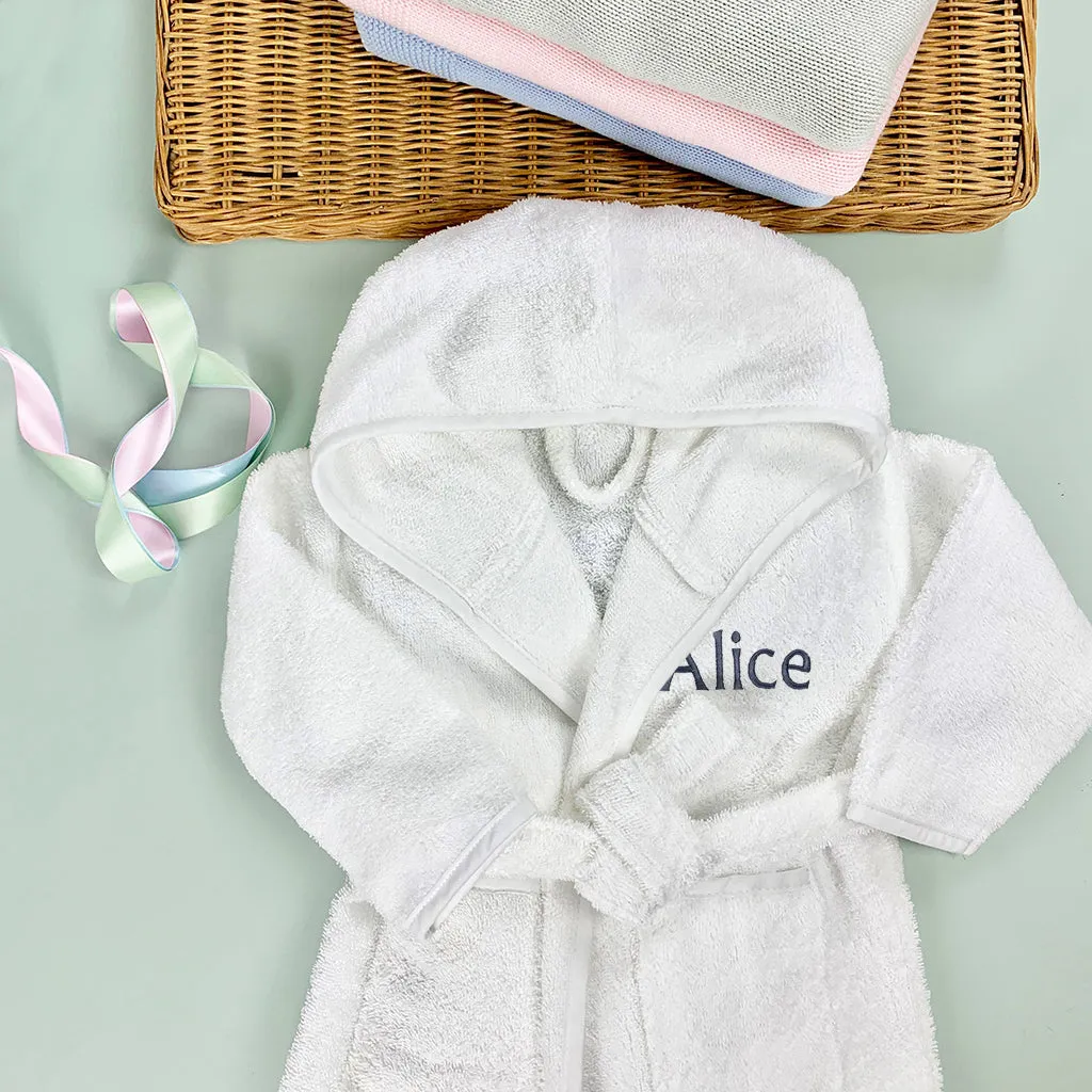 Personalised Bathrobe, Grey - 1-2 Years