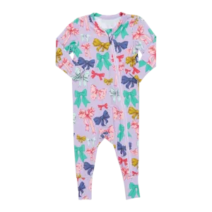 Pink Chicken Baby Bamboo Romper - Bow Party