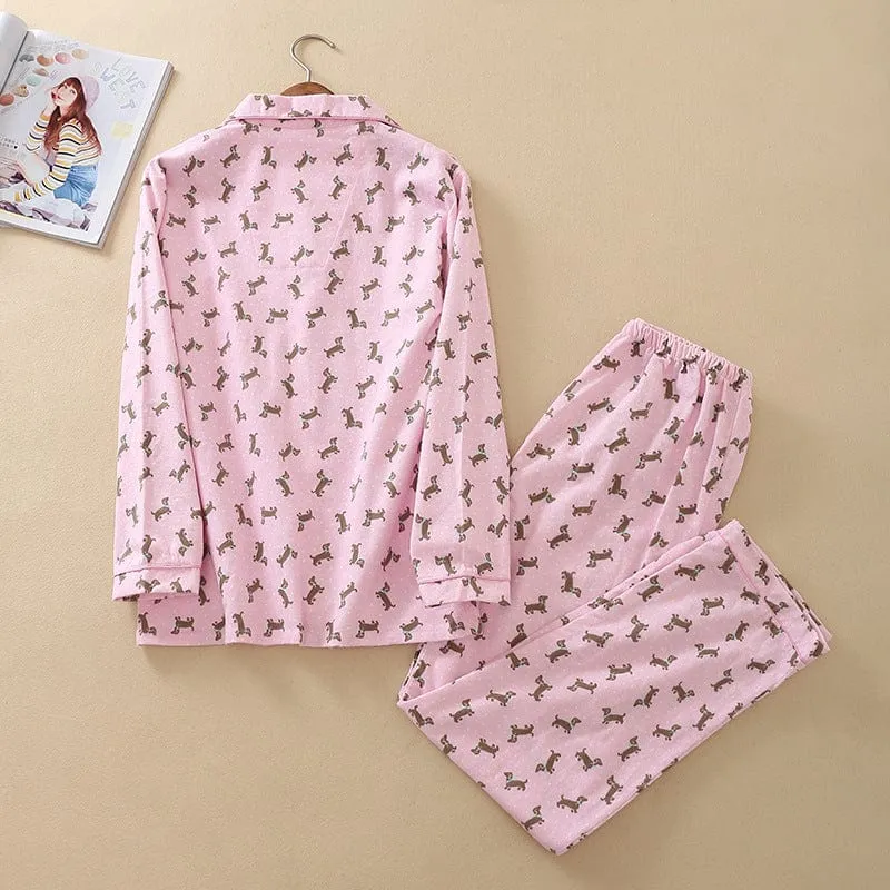 Pink Dachshund Pajamas