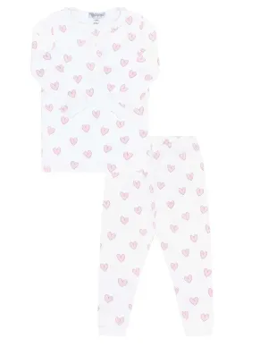 Pink Heart Print Pajama