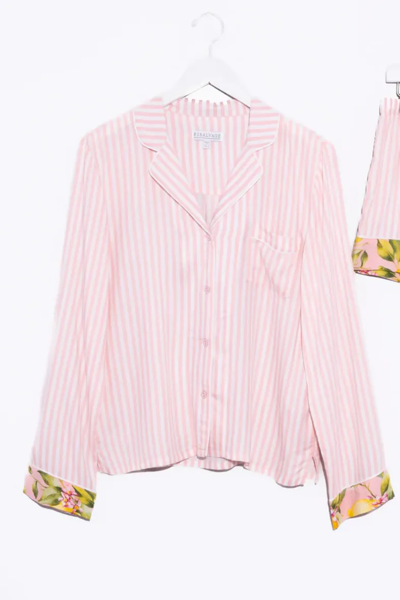 P.J.Salvage LS Top-Pants Bloom Pink Dream