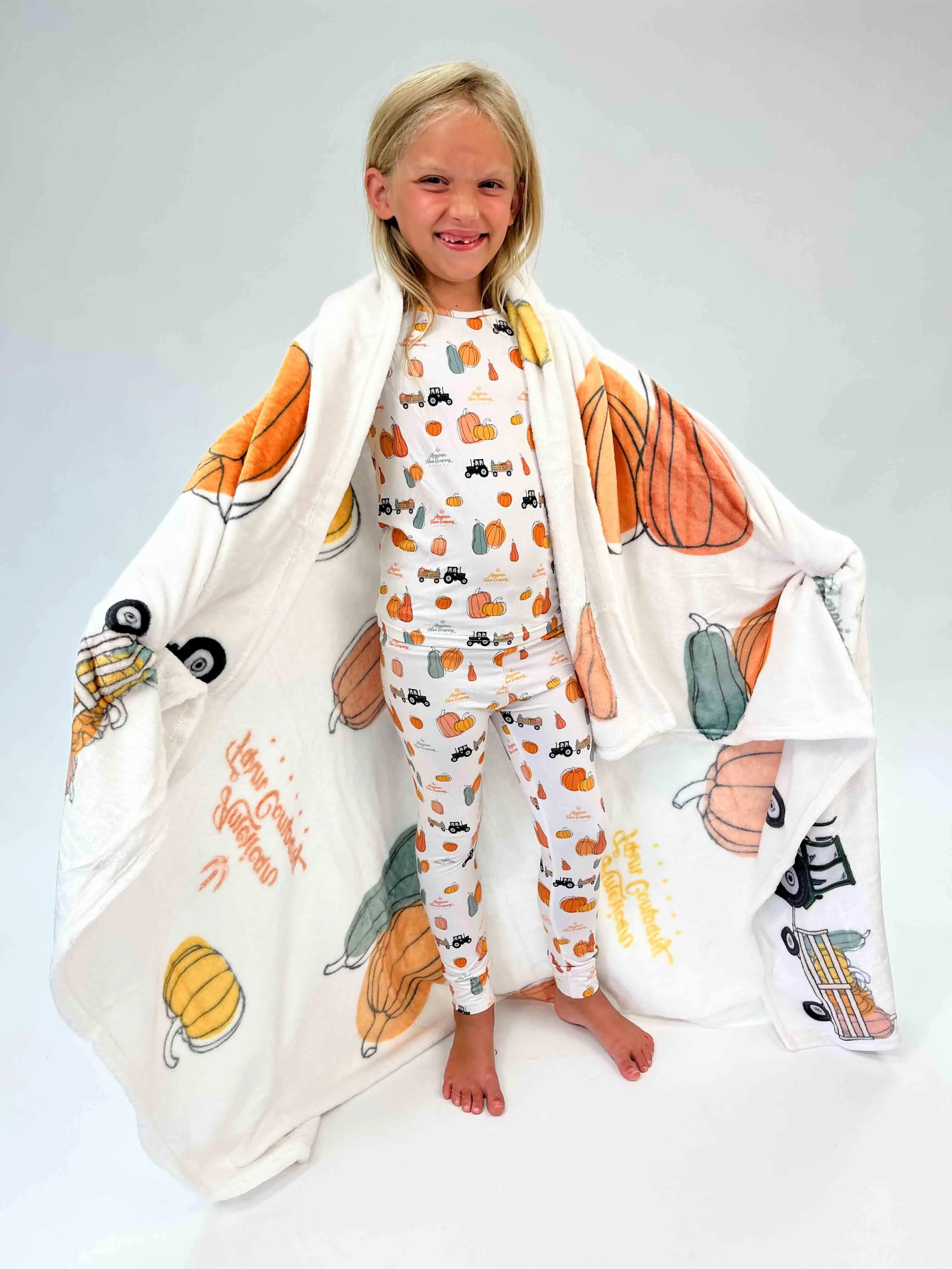 Pumpkin Hayrack Toddler/Youth Bamboo Pajamas